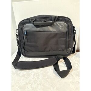 Dell‎ Black Nylon Brief Case Bag Computer Tote With Shoulder Strap